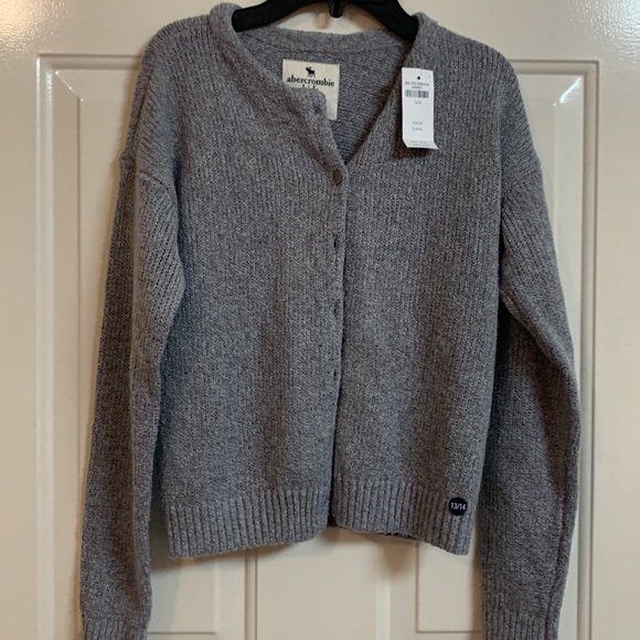 Abercrombie kids Girls school sweater size 13/14 grey new with tags - Picture 9 of 10